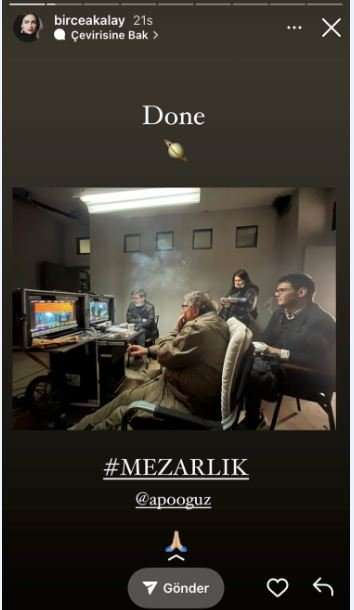 Birce Akalay, Netflix için çekilen dizisi Mezarlık'ın setinden güzel bir sürpriz yaptı 8