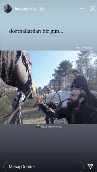 Uyanış Büyük Selçuklu setinde Buğra Gülsoy'dan insanın içini ısıtan poz 7
