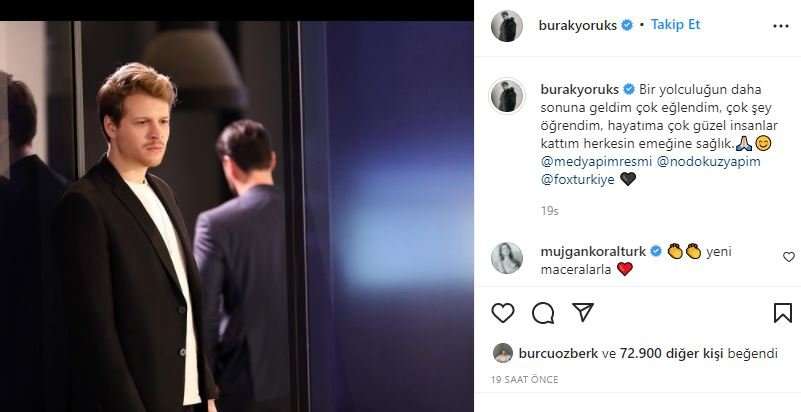 Aşk Mantık İntikam dizisinin başrol oyuncusu Burak Yörük, veda mesajıyla duygulandırdı! 7