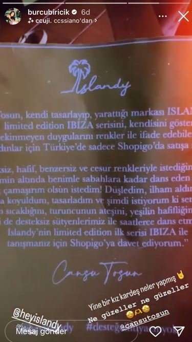 Burcu Biricik'ten meslektaşı Cansu Tosun'un jestine jest geldi! 7