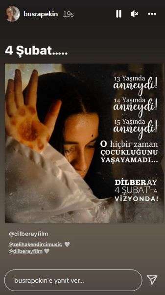 Büşra Pekin müjdeyi verdi; Dilberay filminin vizyon tarihi çok yakın!.. 5 Büşra Pekin müjdeyi verdi; Dilberay filminin vizyon tarihi çok yakın!.. 5