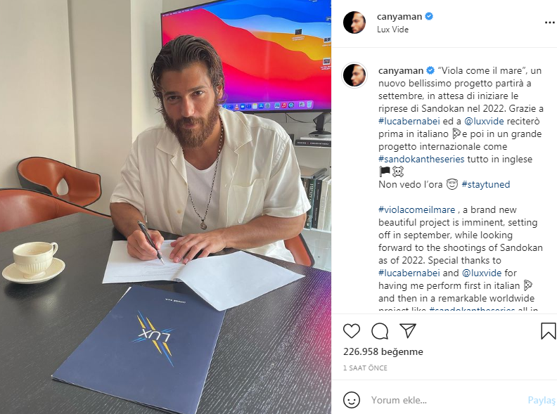 Can Yaman bombayı patlattı! Oyuncu İtalya’da bir dizi anlaşması daha yaptı! Yaman, hangi ünlü İtalyan aktris ile birlikte rol alacak? 5 Can Yaman bombayı patlattı! Oyuncu İtalya’da bir dizi anlaşması daha yaptı! Yaman, hangi ünlü İtalyan aktris ile birlikte rol alacak? 5