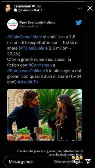 Can Yaman'ın reyting sevinci! İtalya'daki dizisinin ilk bölümü rekorlar kırdı! 8