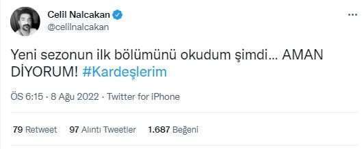 Kardeşlerim dizisinin üçüncü sezonu için Celil Nalçakan'ın tek sözü heyecanı artırmaya yetti! 7