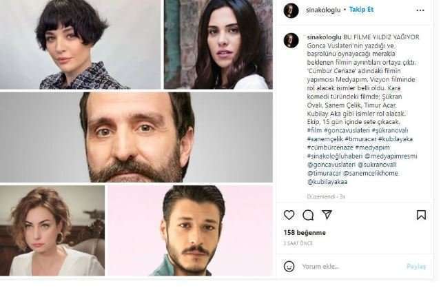 Gonca Vuslateri'nin yazdığı filmde birbirinden ünlü isimler yer alacak! 7 Gonca Vuslateri'nin yazdığı filmde birbirinden ünlü isimler yer alacak! 7