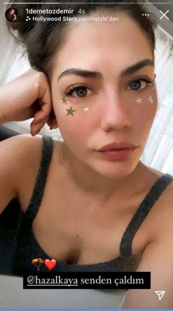 Demet Özdemir, filtreyi Hazal Kaya'dan aldı, yıldızları pozuna taktı! 18