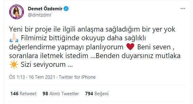 Demet Özdemir'den Engin Akyürek ile dizi projesine jet hızıyla açıklama! 8 Demet Özdemir'den Engin Akyürek ile dizi projesine jet hızıyla açıklama! 8