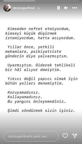 Deniz Uğur'un yardım feryadı!. Oyuncu yetkili makamlara seslendi!.. 7 Deniz Uğur'un yardım feryadı!. Oyuncu yetkili makamlara seslendi!.. 7