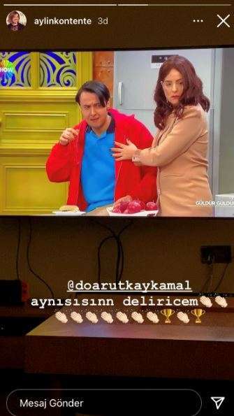 Doğa Rutkay, Güldür Güldür'deki Sadakatsiz skecinde Cansu Dere'yi oynadı, Aylin Kontente ekran başında delirdi! 7
