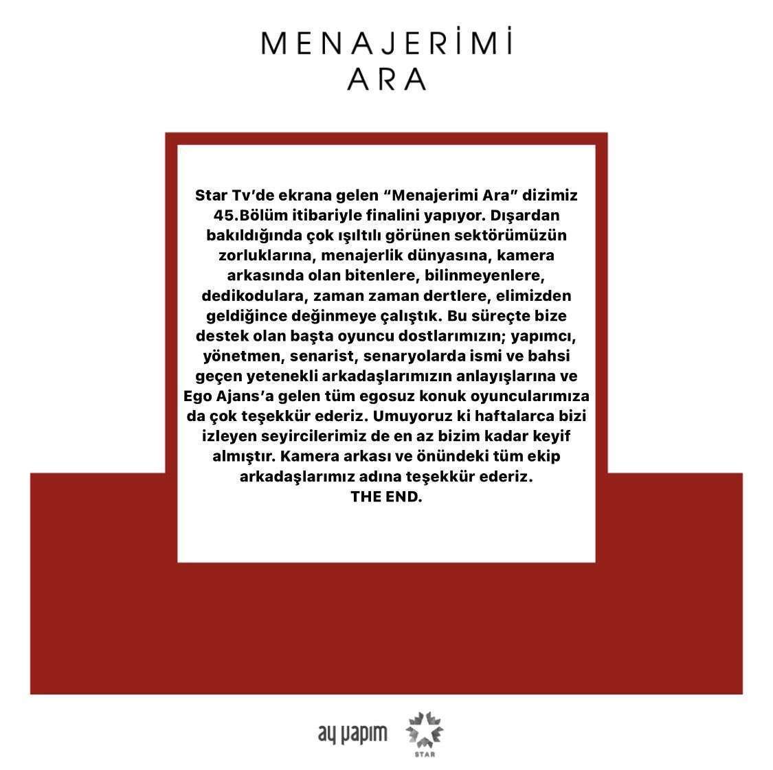 Menajerimi Ara'dan izleyicilerine veda mesajı! 7
