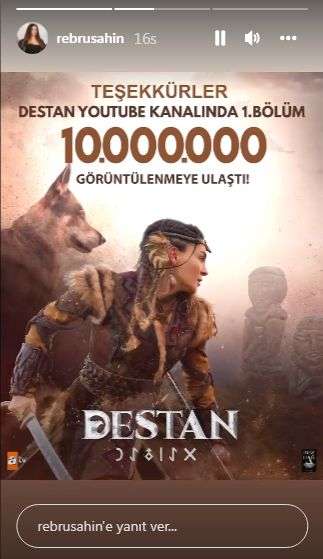 Destan dizisi YouTube'da izlenme rekorları kıran Ebru Şahin sosyal medyada aşka geldi!.. 8 Destan dizisi YouTube'da izlenme rekorları kıran Ebru Şahin sosyal medyada aşka geldi!.. 8