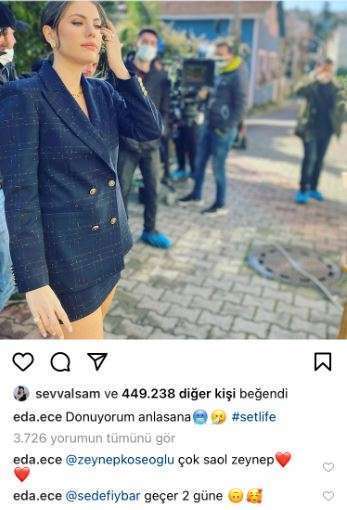 Sosyal medyadan çıkmayan Eda Ece, iletişimi kesti! İşte 4 gün önce setten hasta hasta son paylaşımı! 7