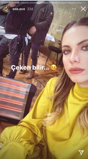 Tek kare ile kamera arkasını anlatmış! Eda Ece'den bir set gerçeği resmi! 7