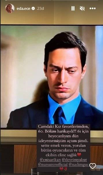 Ünlü oyuncu Eda Ece bakın hangi dizinin fanı çıktı! Hem de rakip kanalda!.. 7