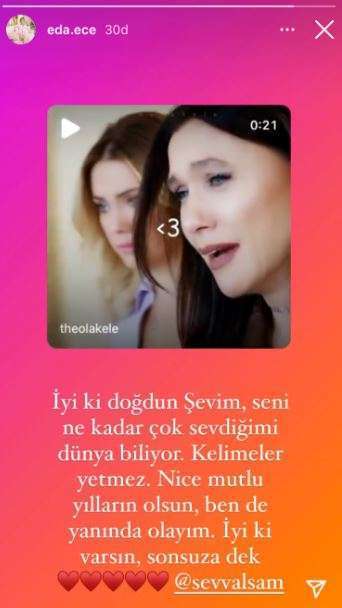 Eda Ece'nin Şevval Sam'a doğum günündeki duygusal mesajı dikkat çekti! 7