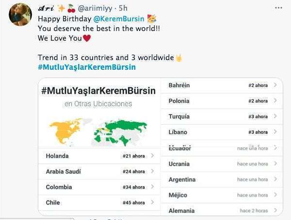 Kerem Bürsin Twitter dünya sıralamasında 3. oldu! Hayranlarının hedefi 1 milyon paylaşım! 11 Kerem Bürsin Twitter dünya sıralamasında 3. oldu! Hayranlarının hedefi 1 milyon paylaşım! 11