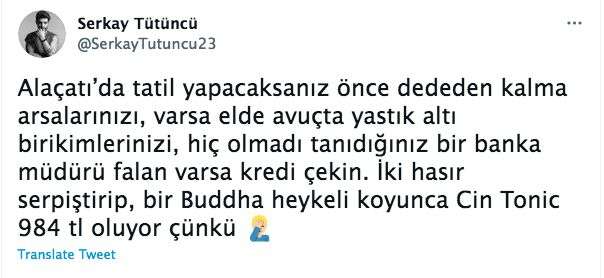Serkay Tütüncü Alaçatı'daki fiyatlara isyan etti! 10