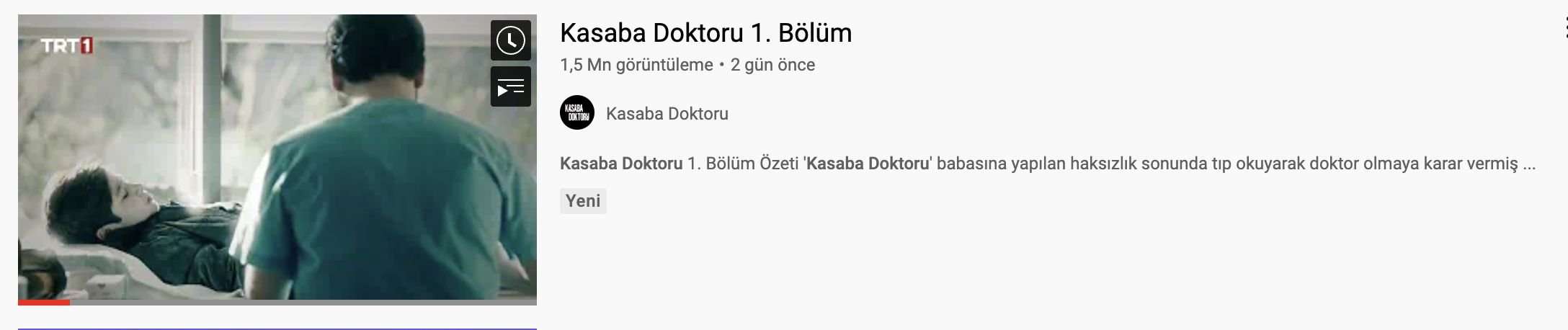 Kasaba Doktoru reytinglere parlak bir giriş yapamadı! Ancak YouTube’daki başarısı umut vaat ediyor! 3