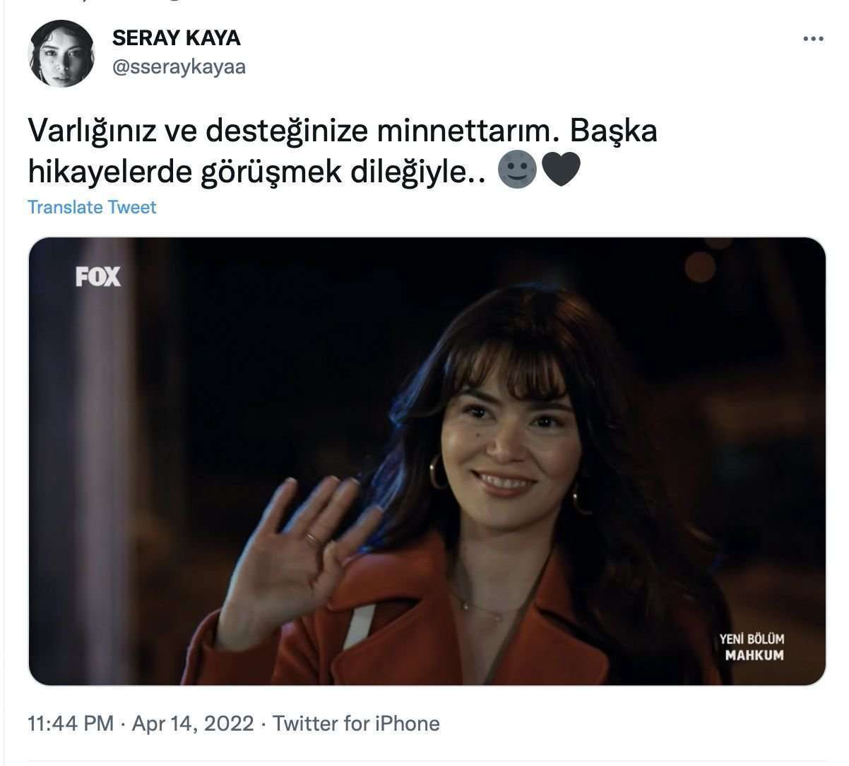 Mahkum’dan ayrılan Seray Kaya, hayranlarına teşekkür ederek veda etti! 14