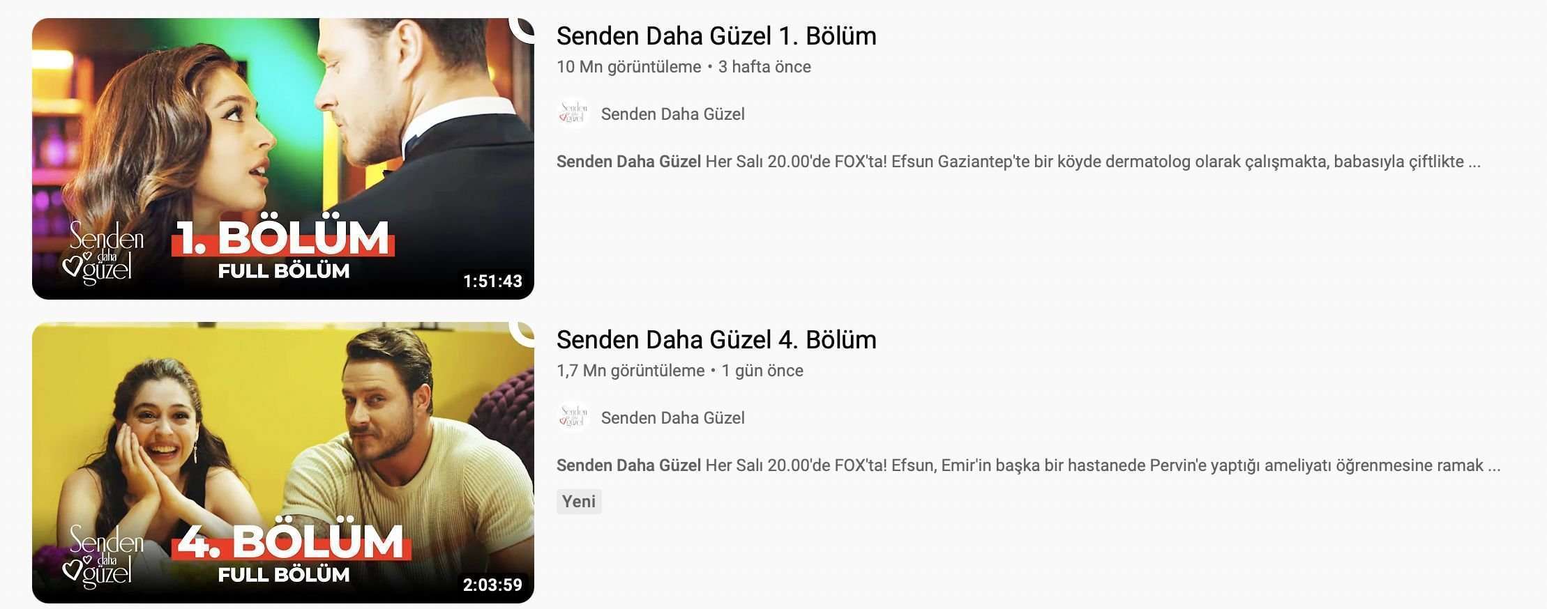 Senden Daha Güzel reytinglerde değil ama YouTube’da başarıya koşuyor! 8