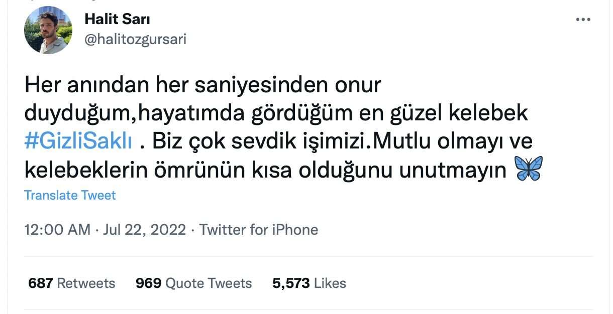 Gizli Saklı ile ilgili kötü haberi Halit Özgür Sarı verdi! Hem de çok hüzünlü bir mesajla! 8