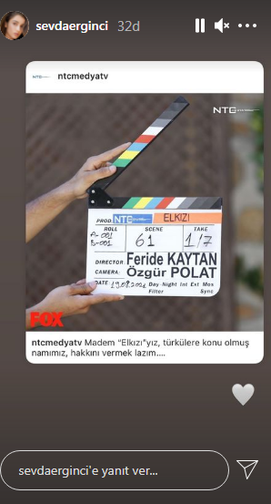 Sevda Erginci, ‘El Kızı’ dizisinin çekimlerinin başladığını sosyal medya hesabından duyurdu! 7 Sevda Erginci, ‘El Kızı’ dizisinin çekimlerinin başladığını sosyal medya hesabından duyurdu! 7