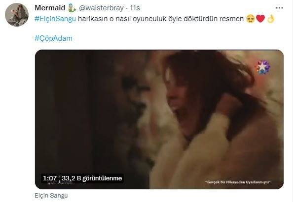 Elçin Sangu o neydi öyle, Çöp Adam dizisindeki sahneyi gören gerçekliğine hayran kaldı! 8
