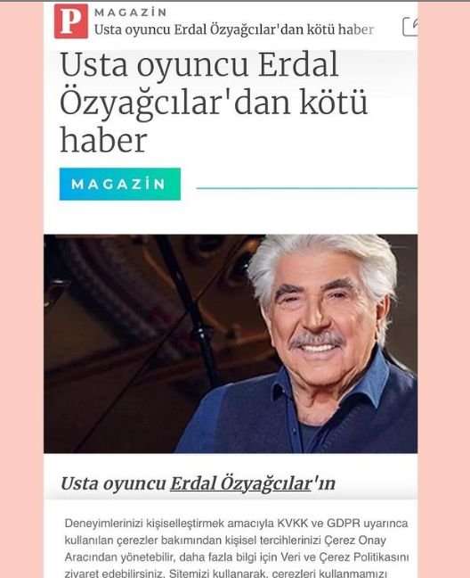 Koronavirüse yakalanan usta oyuncu Erdal Özyağcılar takipçilerini uyardı? 7 Koronavirüse yakalanan usta oyuncu Erdal Özyağcılar takipçilerini uyardı? 7