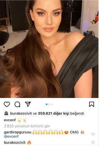 Fahriye Evcen'in güzelliğine hayranları düştü, Burak Özçivit'ten de yorum gecikmedi! 10