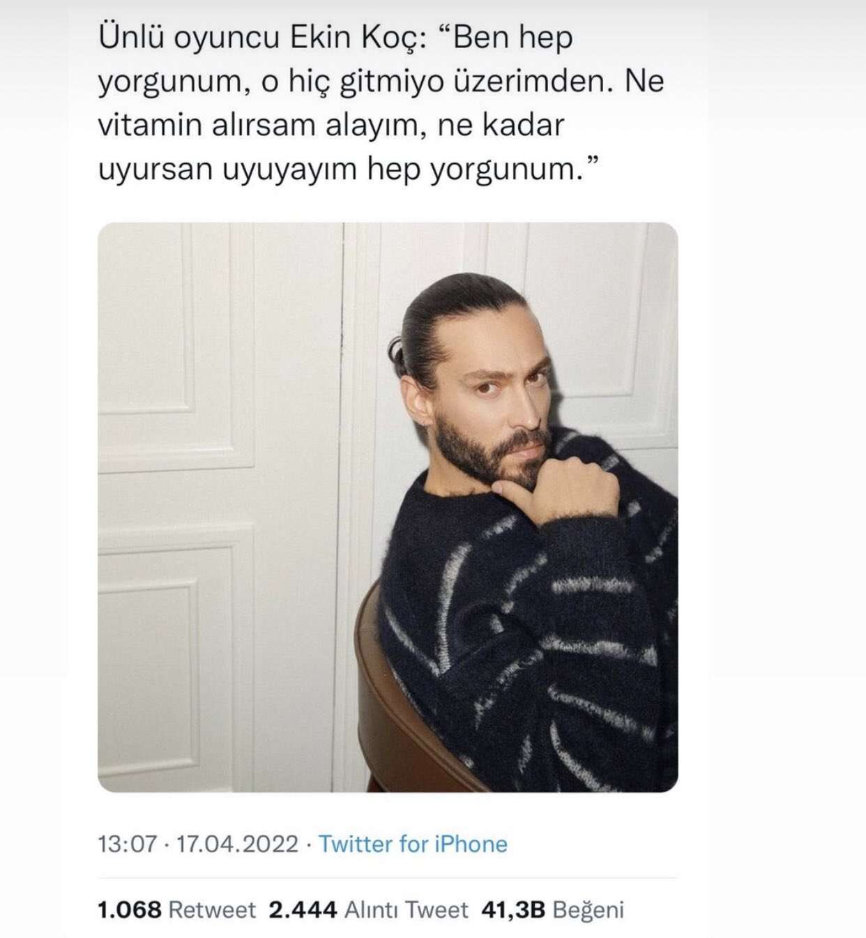 Üç Kuruş’un Efe’si Ekin Koç sosyal medya paylaşımıyla gündem yarattı! Meğer tüm ülke Ekin Koç’muş! 15