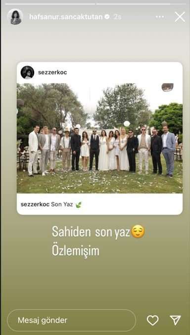 Hafsanur Sancaktutan'dan Son Yaz dizisine sürpriz selam! 7 Hafsanur Sancaktutan'dan Son Yaz dizisine sürpriz selam! 7