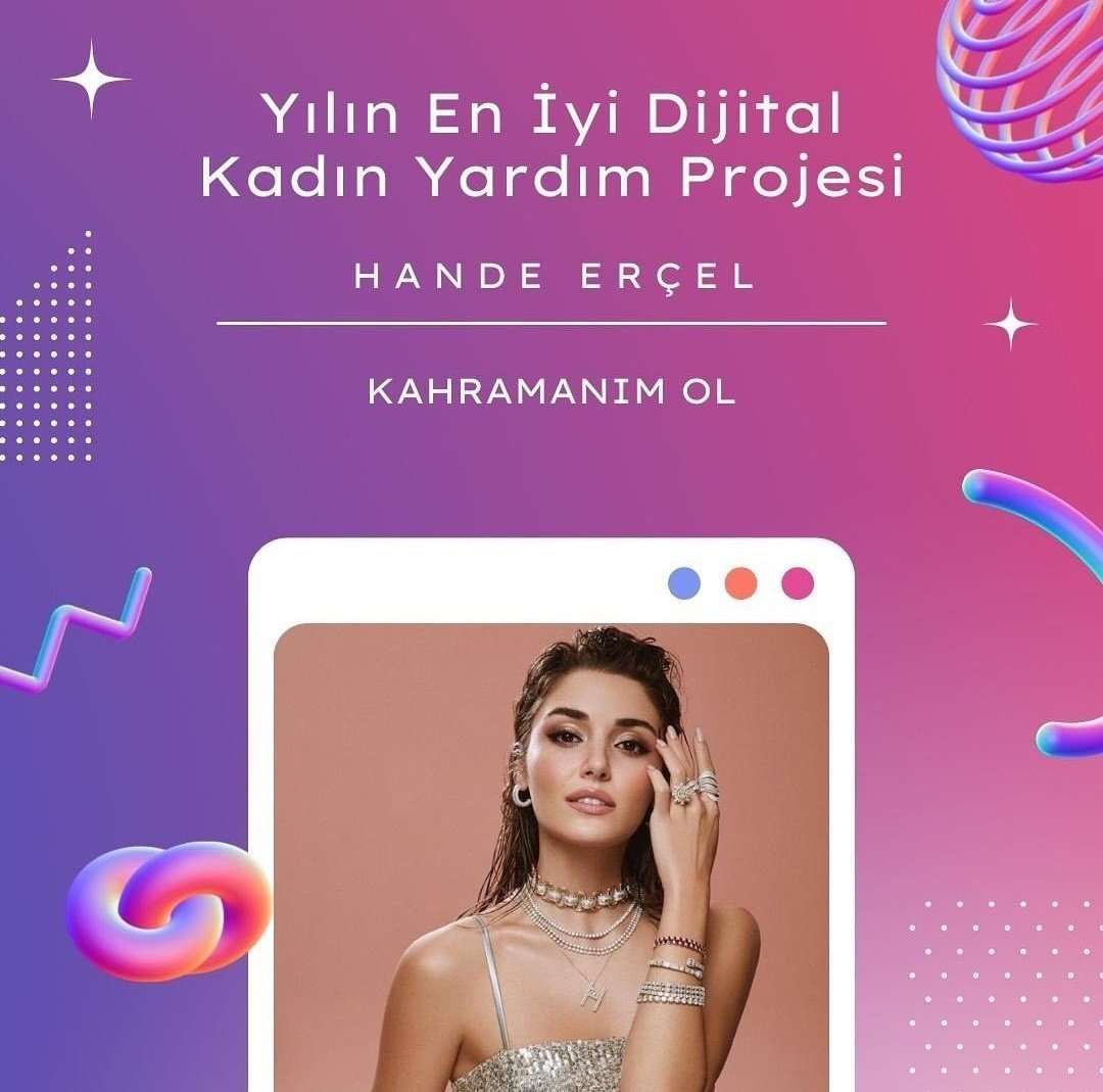 Hande Erçel ödülü bu kez güzelliği ve oyunculuğuyla değil iyiliğiyle aldı! 7