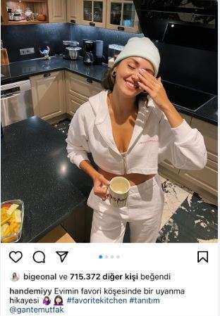 Uyanmanın böylesi! Hande Erçel, reklam yapmak isterken biraz zorlamış sanki! 10