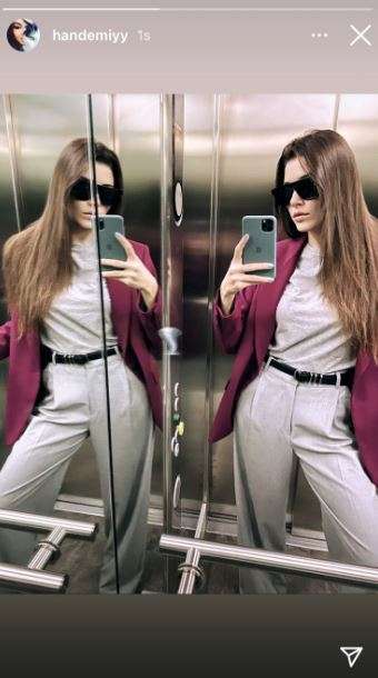 Hande Erçel, asansör pozuyla 'vaav' dedirtti! 7
