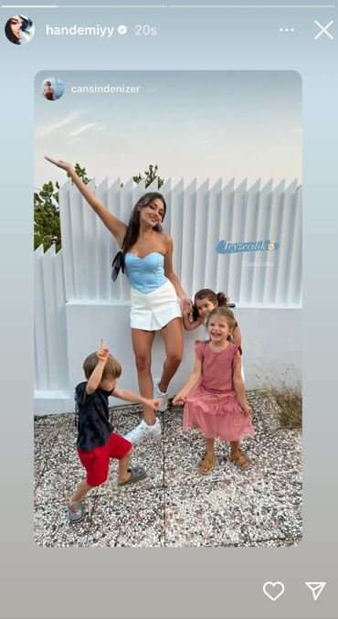 Hande Erçel, yeğeni Mavi ile hayranlarını mest etti! 7
