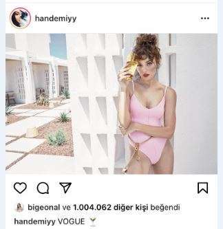 Hande Erçel, mayolu videosu ile instagram'ı resmen salladı! 7