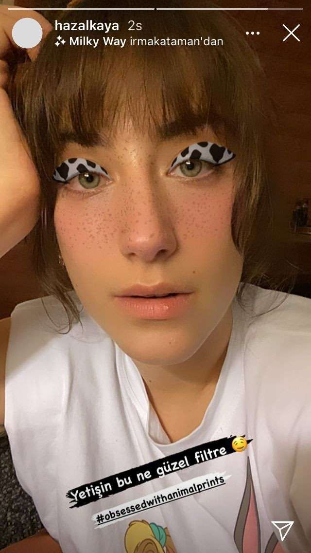 Ünlüler de bayıldı! O filtre artık Hazal Kaya ile anılıyor! 11