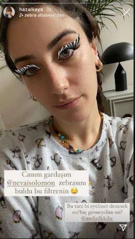 Hazal Kaya'nın filtresine Özge Özpirinçci de bayıldı! 8