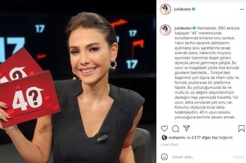 Jülide Ateş iddialı programdan ayrıldı, işte nedeni! 7 Jülide Ateş iddialı programdan ayrıldı, işte nedeni! 7