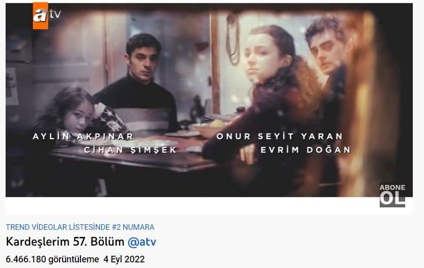 Kardeşlerim dizisinin düşük reytinglerini önemsizleştiren youtube çılgınlığı! 9 Kardeşlerim dizisinin düşük reytinglerini önemsizleştiren youtube çılgınlığı! 9