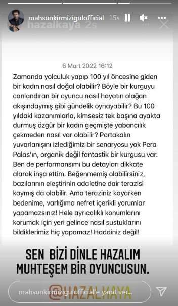Bergen filmini yerden yere vuran Mahsun Kırmızıgül'den Hazal Kaya'ya destek geldi!.. 7 Bergen filmini yerden yere vuran Mahsun Kırmızıgül'den Hazal Kaya'ya destek geldi!.. 7
