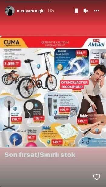 Yakışıklı oyuncu Mert Yazıcıoğlu bakın nasıl kendini market kataloğunda satışa çıkardı!.. 7 Yakışıklı oyuncu Mert Yazıcıoğlu bakın nasıl kendini market kataloğunda satışa çıkardı!.. 7