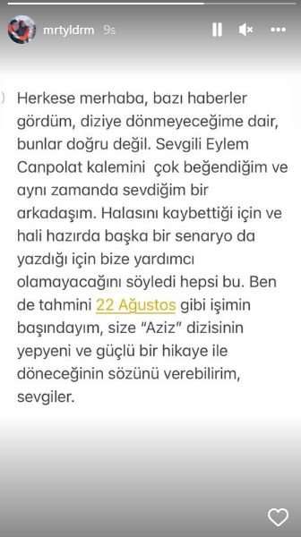 Aziz dizisi için ani final kararının arkasındaki neden ne? 9