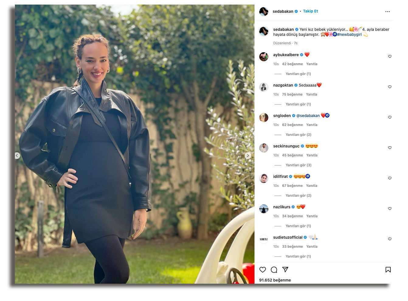 Seda Bakan ikinci çocuğunu kucağına almak için gün sayıyor, ilk tebrik teyze Hadise’den geldi! 8