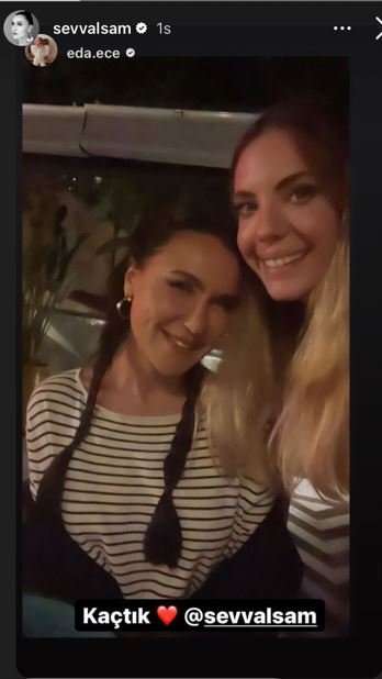 Yasak Elma setinden mi kaçtılar? Şevval Sam ve Eda Ece yeniden buluşmanın keyfini yaşıyor 7 Yasak Elma setinden mi kaçtılar? Şevval Sam ve Eda Ece yeniden buluşmanın keyfini yaşıyor 7