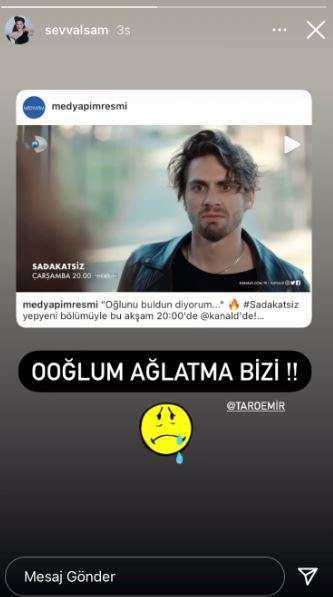 Şevval Sam, Sadakatsiz dizisinde oynayan oğluna sosyal medyadan bakın ne mesaj gönderdi? 7