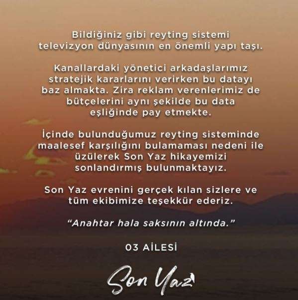 Son Yaz dizisi için Fox TV'yi kurtarma açıklaması, son söz söylendi! 2
