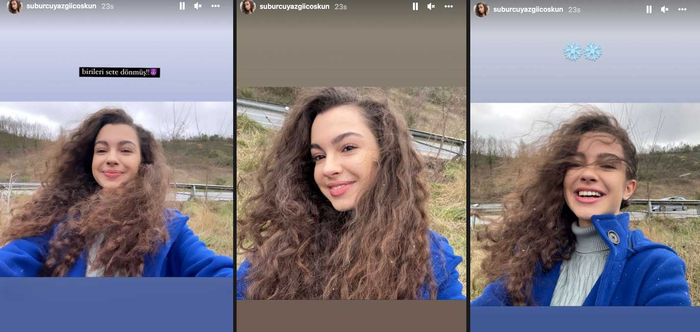 Kardeşlerim dizinde Asiye Eren’i canlandıran Su Burcu Yazgı sete döndü, çekimlere neşe geldi! 1 Su Burcu Yazgan'ın sosyal medya mesajı