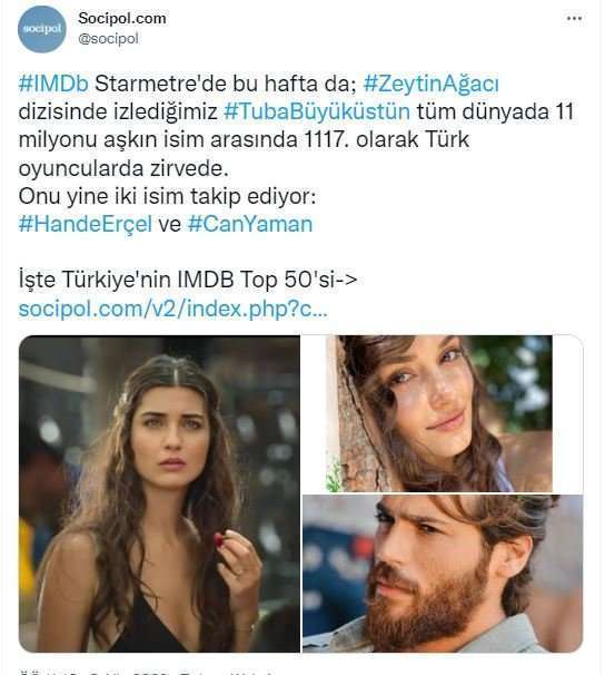 Zeytin Ağacı dizisi Tuba Büyüküstün'ü Türk oyuncu arasında zirveye çıkardı 7