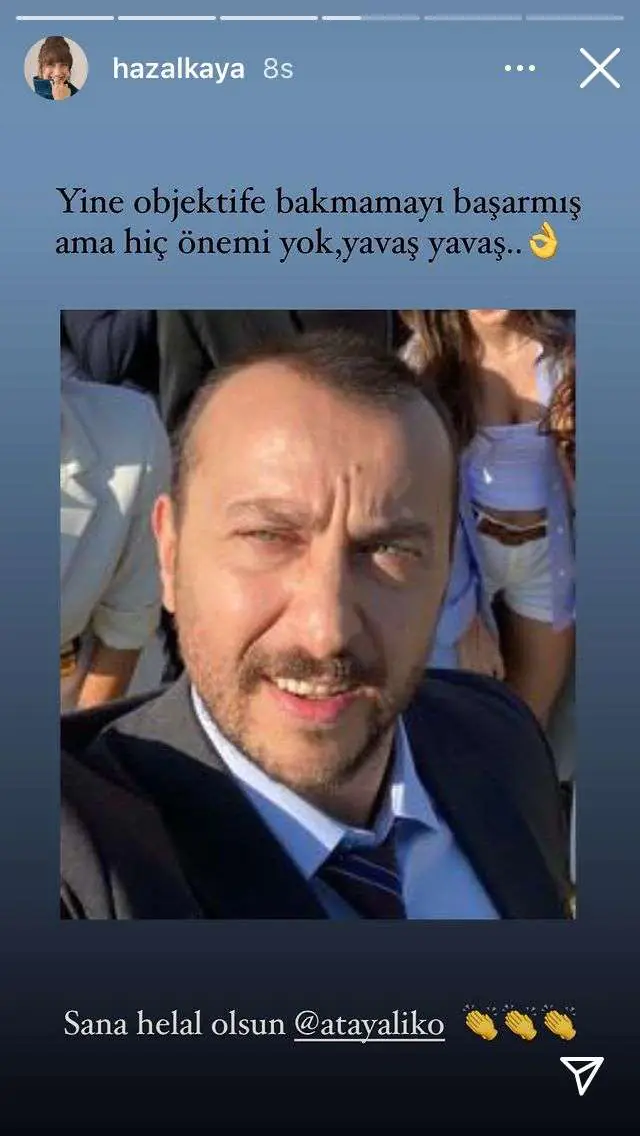 Hazal Kaya, sosyal medyada esprinin dibine vuruyor! "Yetişin kocam selfie çekmiş!" 10